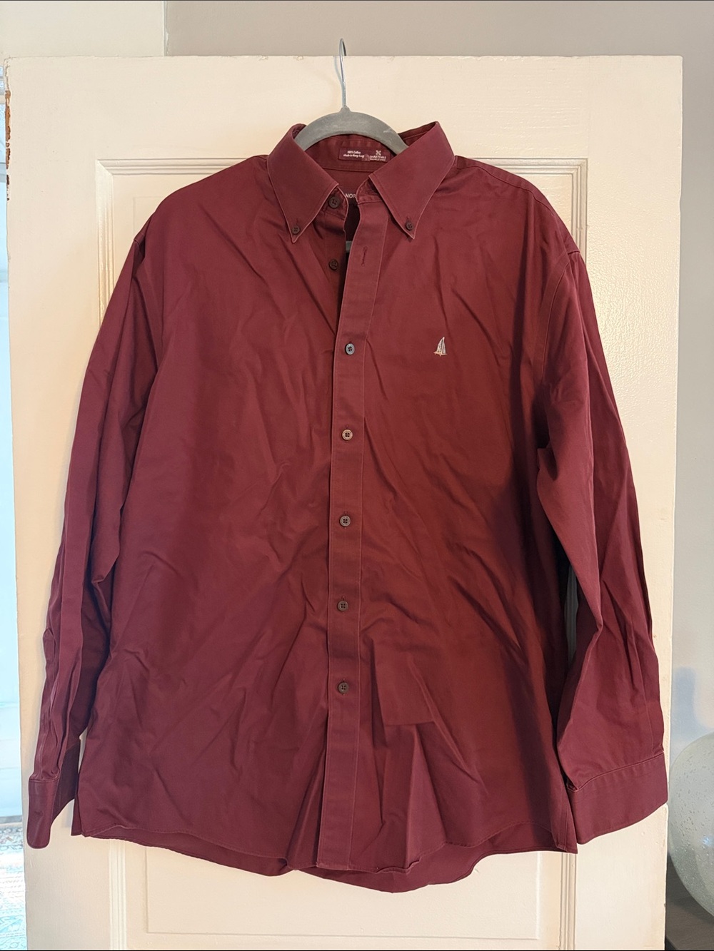 Nordstrom Men's Long-Sleeve Button-Down Shirt in Wine